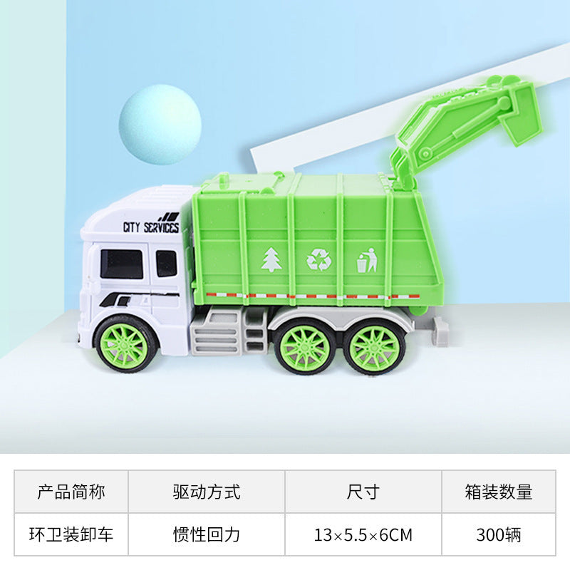 Boys' inertia pull-back excavator bulldozer construction vehicle set - excavator bulldozer toy car - kindergarten small gift toy