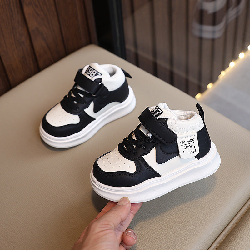 Kids' athletic shoes -  spring/autumn collection: boys' high-top sneakers, toddler & baby soft-soled non-slip shoes, girls' white sneakers