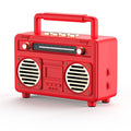 New retro bluetooth speaker - super loud volume, small home audio system with 9d surround sound, deep bass, and card slot - nostalgic sound