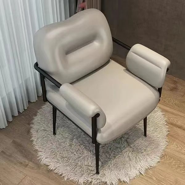 Influencer chair makeup vanity chair desk chair nordic ins light luxury dining chair casual backrest combination dressing chair nail art chair