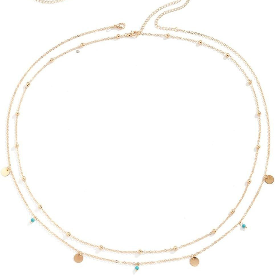 European and american cross-border street style hip-hop sweet & cool versatile rhinestone waist chain - minimalist geometric faux crystal belt