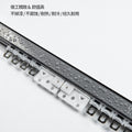Aluminum alloy electrophoresis ultra-thick silent curtain track slide side-mounted top-mounted curtain rod guide rail wholesale wall thickness thickened