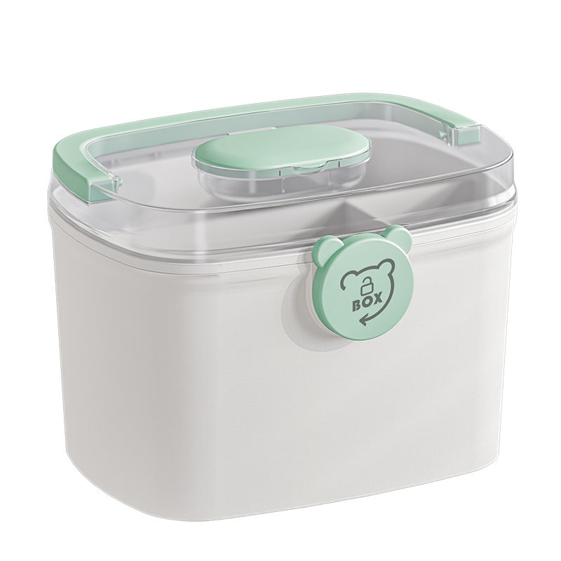 Household large medicine case Plastic multi-layer grid medical storage box Portable family emergency portable first aid kit