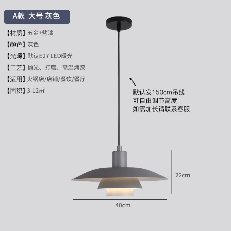 Danish Restaurant Chandelier B & B Cafe Hotel Petal Creative Bar Light Modern Simple Iron Flying Saucer Lighting