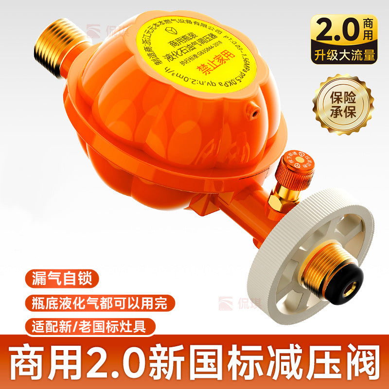 One piece of national standard 2.0L commercial gas pressure reducing valve explosion-proof liquefied gas commercial fire stove low pressure valve gas