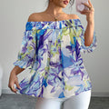 Women's  summer european and american style new long-sleeved loose pink blouse
