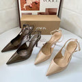 Zar spring new arrivals: women's khaki green high heels - sexy pointed-toe stiletto sandals