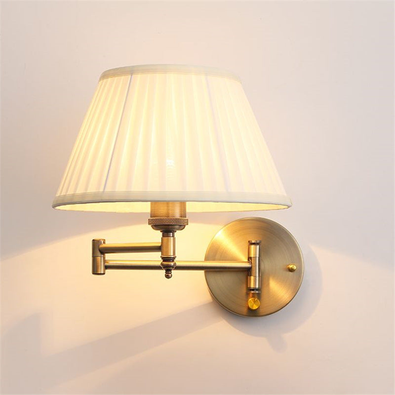 American casual foldable wall lamp bedroom bedside lamp background wall lamp study lamp long pole lamp telescopic wall lamp