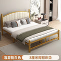 Wrought iron bed sheets double bed 1.2m thickened b&b iron frame bed apartment 1.8 modern casualfor home soft bed