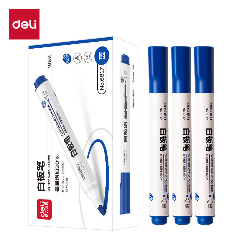 Deli 6817 Erasable whiteboard pen Children's blackboard pen Water pen Erasable marker Easy to erase writing pen