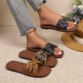 spring new square toe slip-on flat casual lightweight comfortable women's sandals - wholesale