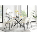 Export dining table rectangular tempered glass dining table and chairs casual restaurant table glass dining table