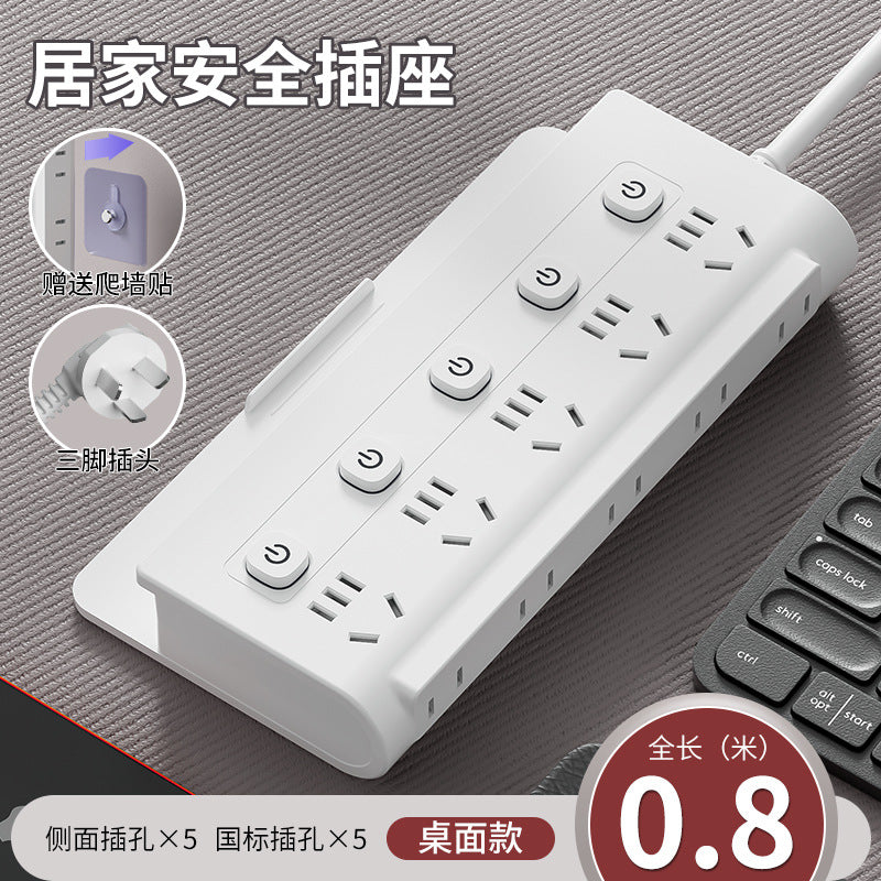 Wall-mountable power strip with multi-function stand, usb ports, and cord management – ideal for home, office, and multi-device use