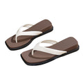 Manufacturer's new thick-soled wedge flip-flops for women, summer retro high-end outwear slippers, beach vacation flip-flops, wholesale