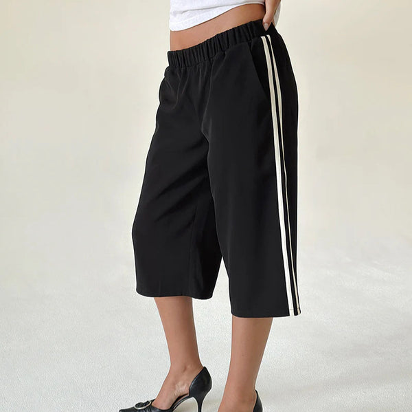 Independent station ins style American casual shorts European and American summer sports casual pants  elastic waist five-point pants
