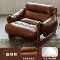 Lazy sofa single living room italian retrocasual designer accessible luxury solid wood jersey sofa chair lounge chair