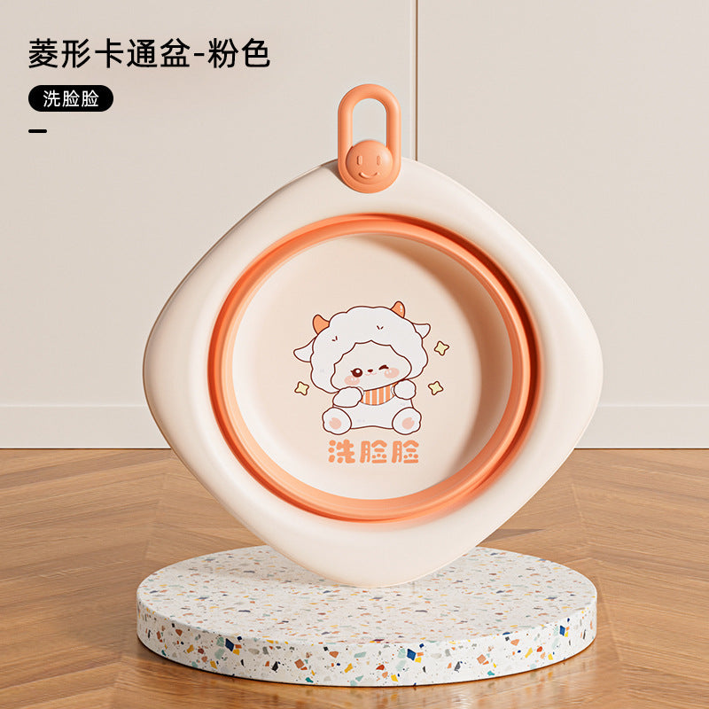 Newborn kids foldable wash basin, drop-resistant & high-temperature resistant, baby bath & bottom washing basin, home use, hangable, minimalist storage basin