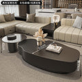 Special-shaped rock slab mango coffee table modern casual size apartment oval living room for home simple