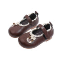 Vancahao girls' fairy academy style loafers -  spring/autumn soft sole lace trim breathable leather shoes