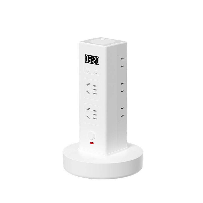 Vertical storage socket panel multi-port usb power strip for home and office - multifunctional desktop power strip