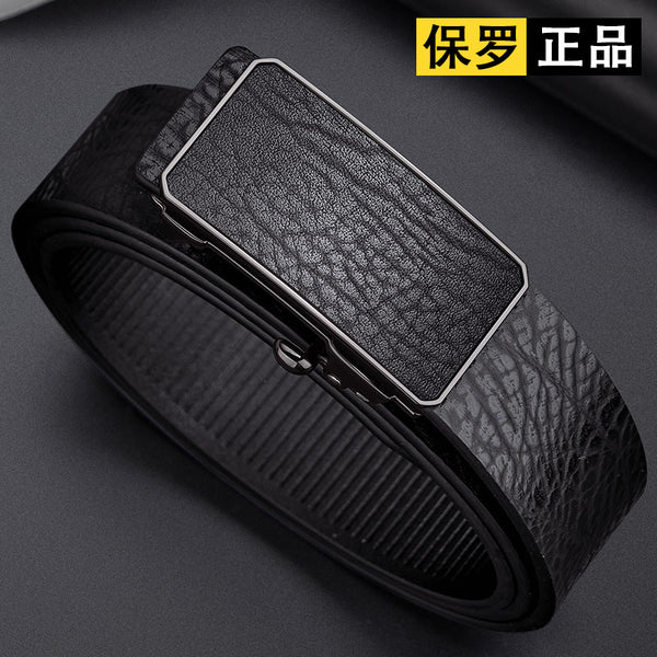 Emperor Paul Belt Men's Leather Automatic Buckle Belt Men's Versatile Fashion Men's Belt Business Simple Belt