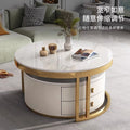 New arrivalaccessible luxury coffee table living room for homecasual modern small apartment classy table round slate popular retractable