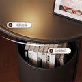 Accessible luxury sofa coffee table movable coffee table small apartment casual bedroom bedside study storage rack balcony round table