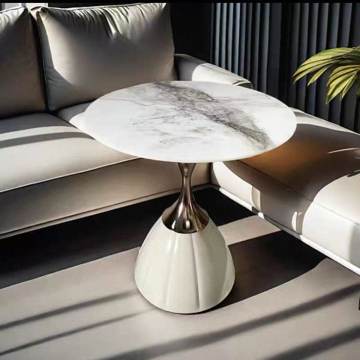 Scandinavianretro sofa side table living room coffee table small table iron side table bedside storage rack balcony casual round table