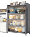 Kitchen storage rack multi-function microwave oven storage cabinet floor-standing multi-layer storage cabinet cupboard pot cupboard
