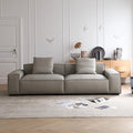 Tofu block genuine leather sofa modern casual first layer cowhide cream style small apartment living room modular modular sofa