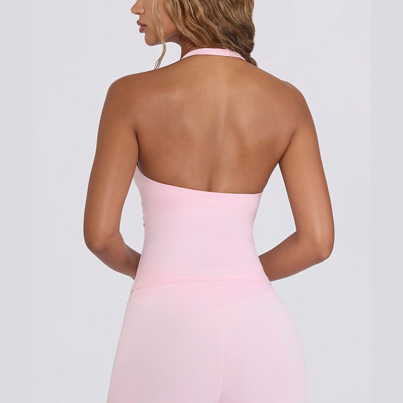 Beautiful back, nude feel, bubble wrap, push-up, anti-sagging fitness tops, suspenders, halter sports intimates, yoga bra, vest for women