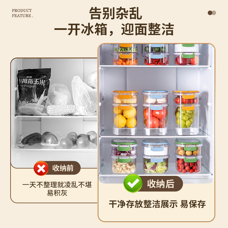 Portable portable sealed chilled box can be stacked with sealed buckle lunch box dormitory office worker food fresh-keeping box