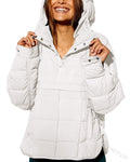 European and american  new casual fashion solid color cotton padded jacket, loose fit long sleeve pullover hoodie with round hem top