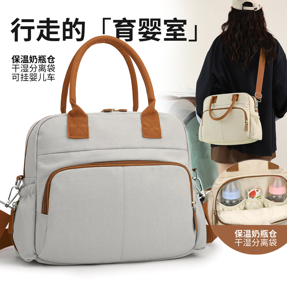 New fashionable mommy bag - tote style hospital bag, insulated bottle holder, large capacity maternity bag, multifunctional pregnancy bag for expecting mothers