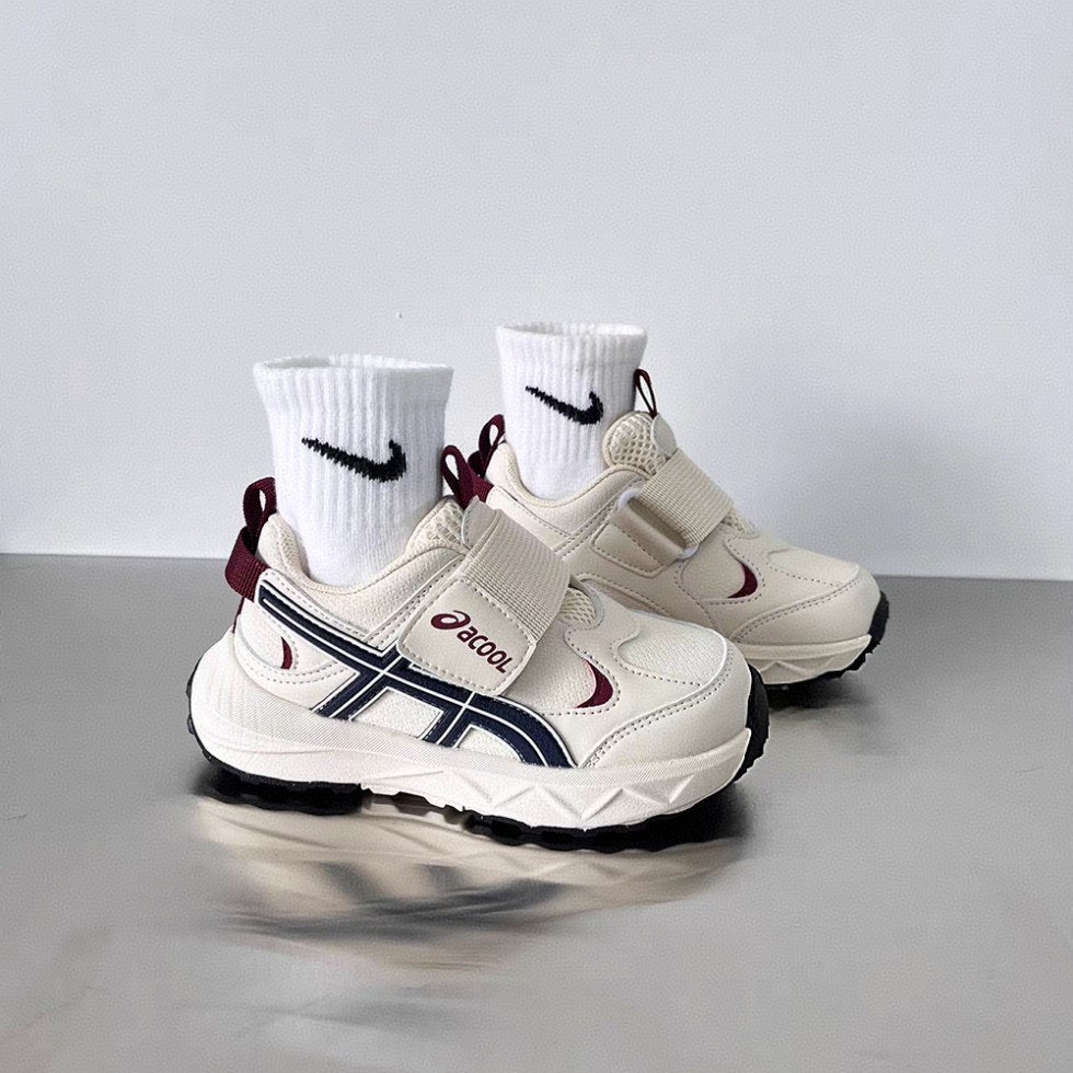 Kids' fashion sneakers:  autumn/winter new arrivals - velcro closure chunky platform leather shoes for boys and girls