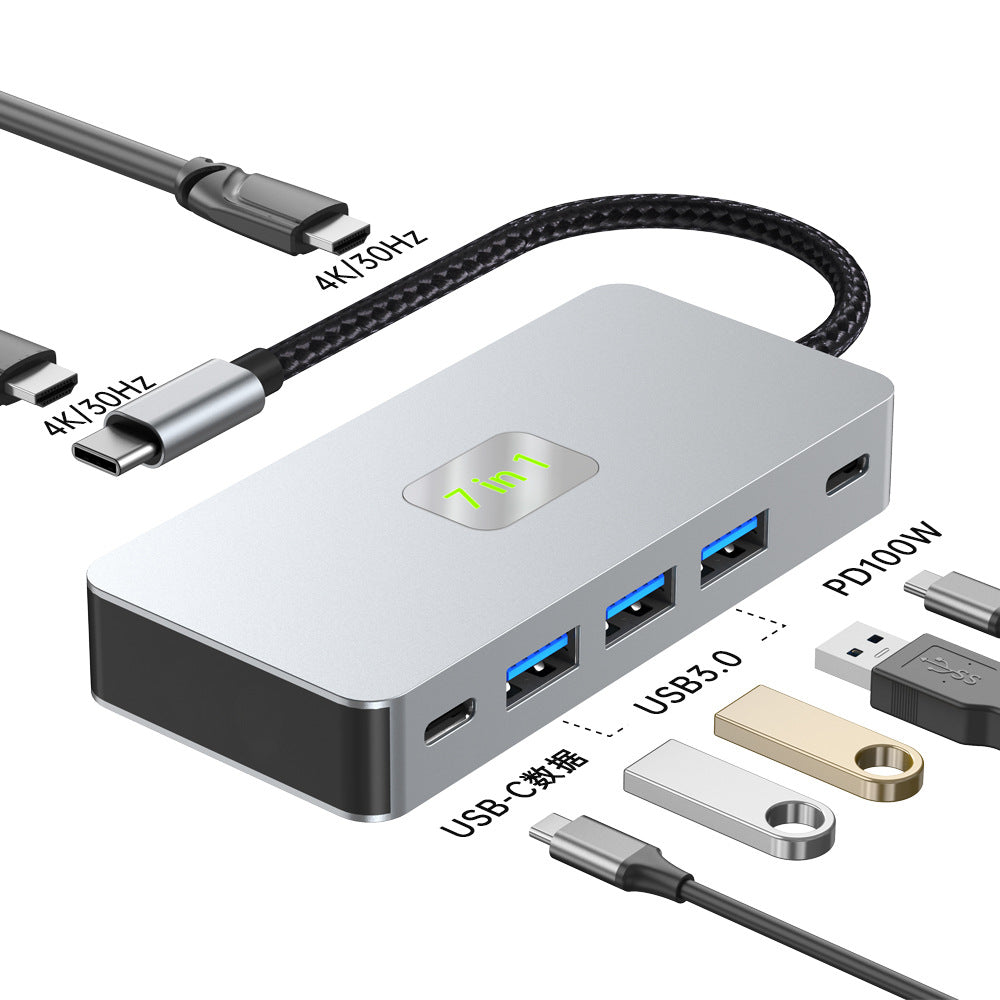 high-definition 4k60h hub 9-in-1 usb expander multi-interface notebook type-c docking station