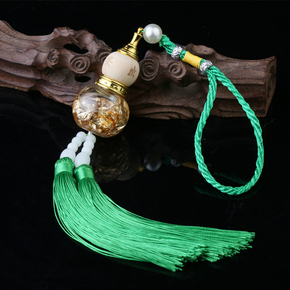 Car gourd pendant gold foil double whisker gourd car pendant car interior accessories car rearview mirror pendant manufacturer wholesale