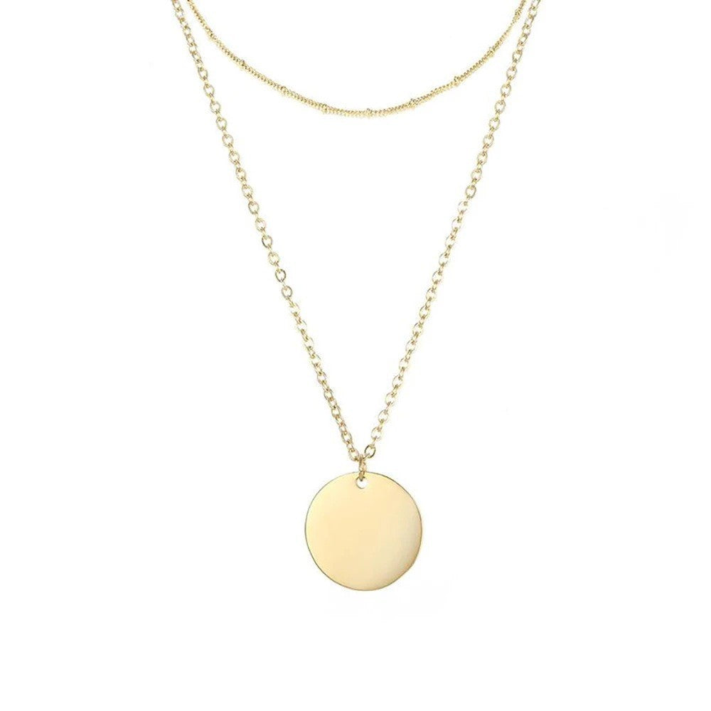 Stacking necklace for women, versatile, non-fading stainless steel pendant necklace, clavicle chain, niche versatile jewelry