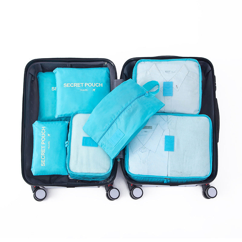 six-piece set, seven-piece storage bag, travel goods classification storage bag, business trip multi-functional clothing finishing set
