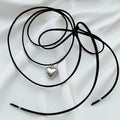 Personalized love rope chain wholesale european and american cross-border foreign trade new jewelry women's versatile pendant simple niche alloy necklace