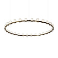 Hotel dining hall lobby chandelier - modern minimalist banquet hall light luxury ring round crystal chandelier - restaurant private room pendant light
