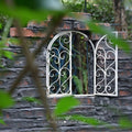Garden courtyard iron fence small fence climbing rack flower bracket outdoor courtyard plant rose line lotus climbing flower rack