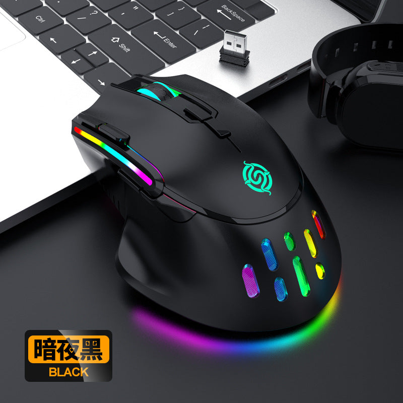Viper bm520 wireless gaming mouse - rgb lighting, rechargeable, universal for desktop and laptop pcs