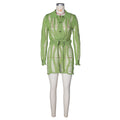 new arrival women's knittingsuitsexycut outlong sleeves lapel knitting short skirt suit
