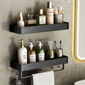 Bathroom shelf wall-mounted organizer, wall-mounted storage rack, vanity counter toilet punch-free towel rack