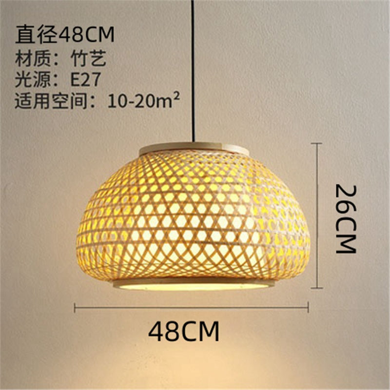 Lantern Bamboo Art Chandelier Bar Bed and Breakfast Tea Room Hot Pot Restaurant Hotel Simple Japanese Restaurant Bamboo Catering Shop Lighting