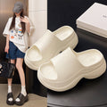2025 new women's extra thick slippers - non-slip, height increasing, outdoor wearable platform slippers - new beach style closed-toe summer wholesale