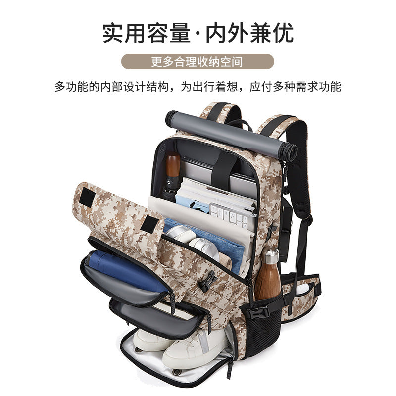 New men's backpack outdoor waterproof camouflage sports backpack camping luggage bag large capacity travel mountaineering bag