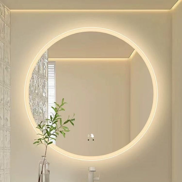 Frameless bathroom mirror wall-mounted bathroom cosmetic mirror high definition intelligent anti-fog bathroom mirror bathroom mirror with lamp