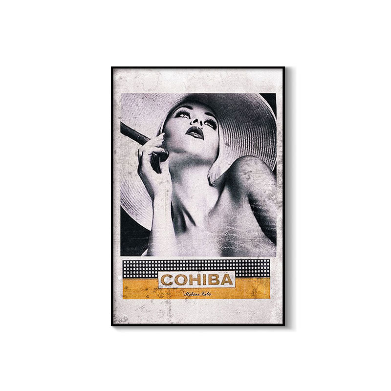 Bar decorative painting industrial style retro beautiful woman ktv box dance hall clear bar background wall painting creative painting